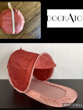DockATot Cabana Kit for the Deluxe+ Dock in ginger color. Sunshade & packable